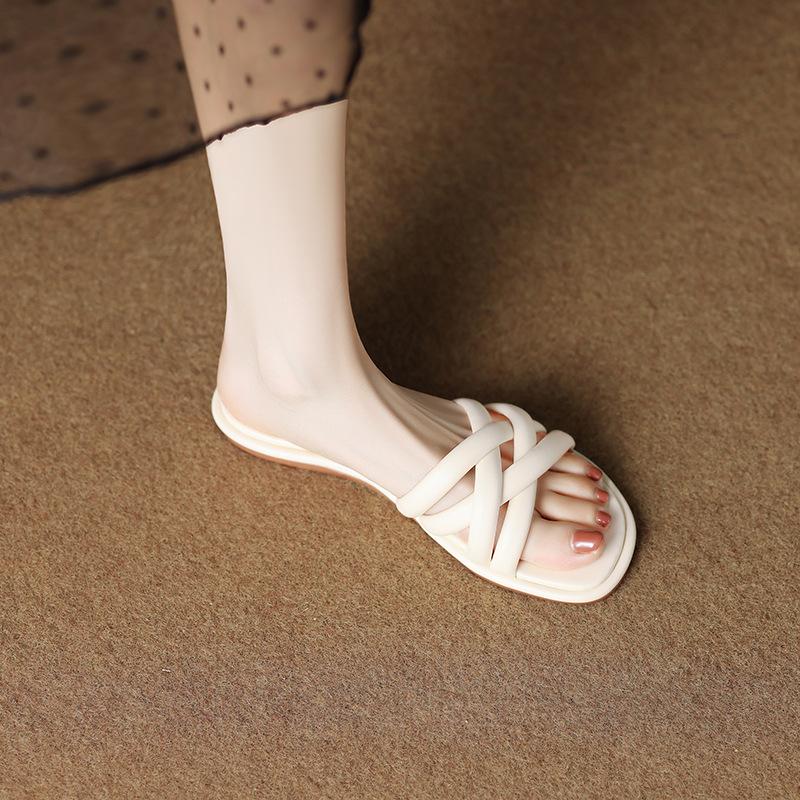 7468-22 Soft-soled Slippers Women's Summer Wear 2025 New Summer Pregnant Women's Flat-bottomed Cool Slippers