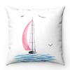Cartoon Summer Sail Pattern Digital Printing Short Plush Pillow Covers for Car Sofa Office Cushion Cover Home Goods 60x60cm