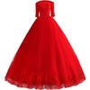 2025 Red Off-Shoulder Floor-Length Wedding Dress - Plus Size, Slimming Princess Style for Spring/Summer