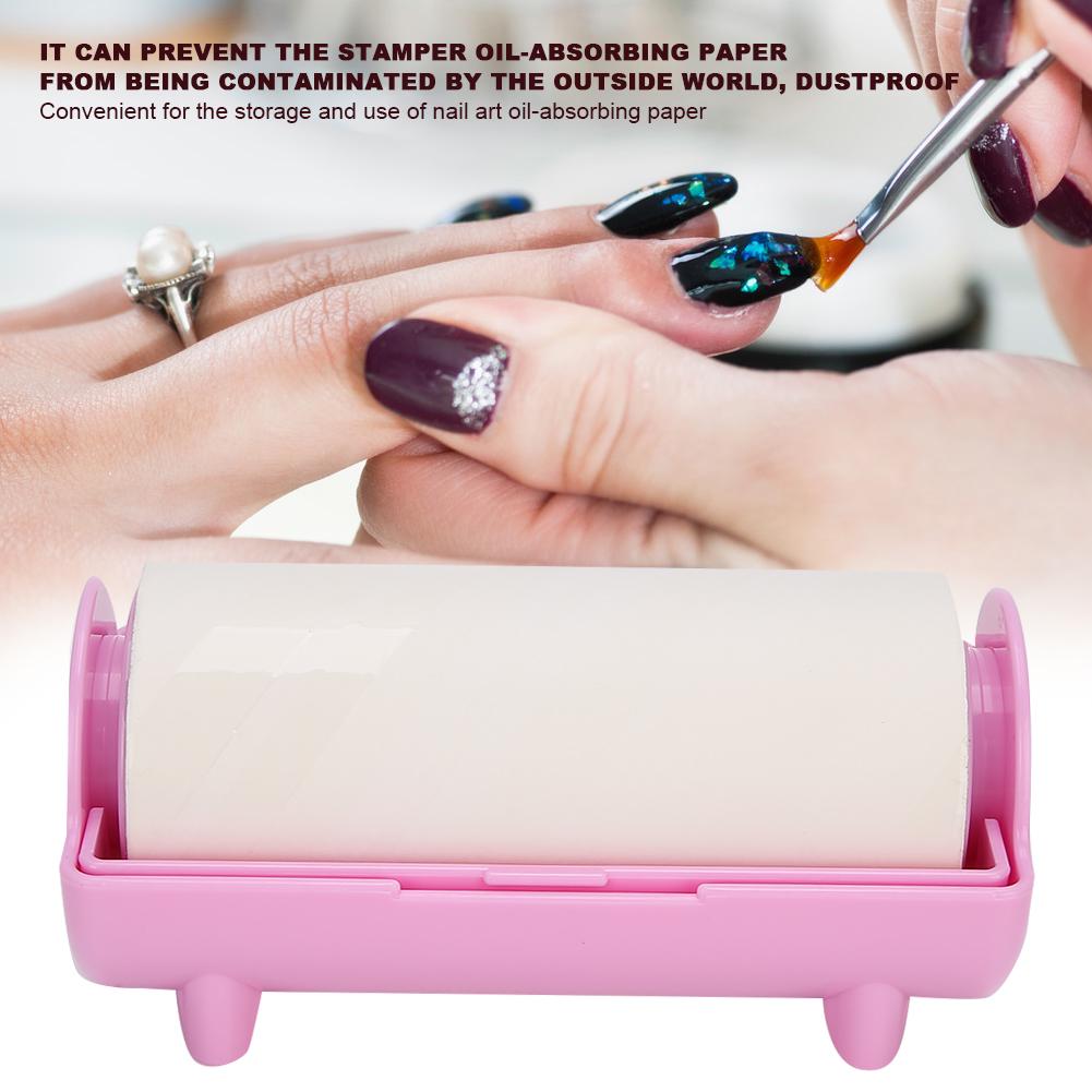 Tampon à ongles, feuille de papier absorbant l'huile, outil de suppression de motifs, outil de manucure(Noir )