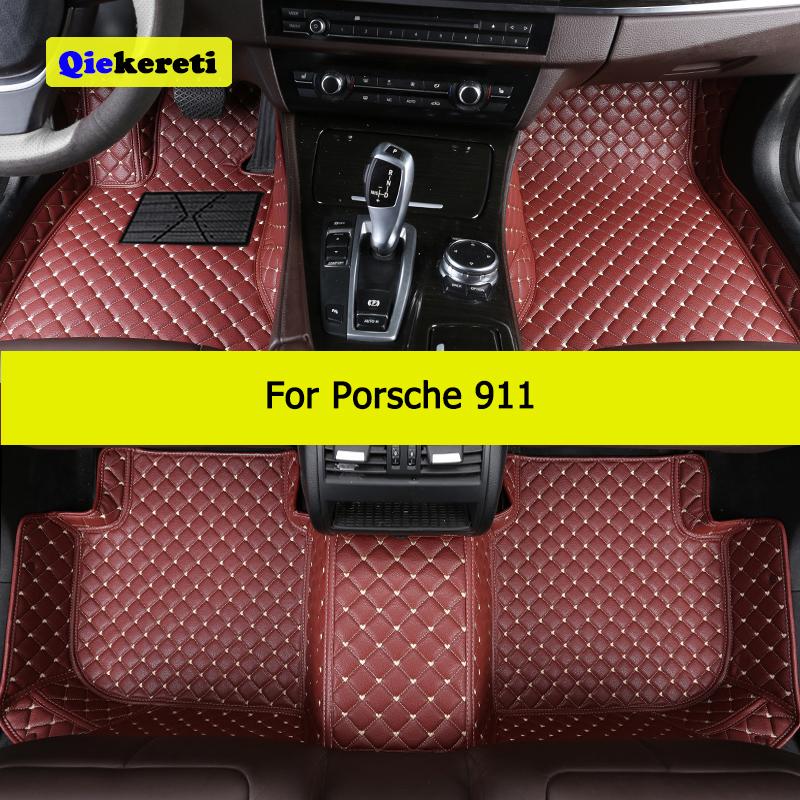 

Автомобильные коврики для Porsche 911 991 992 997 Автомобильные коврики для ног Coche Аксессуары 2008-2011 красный