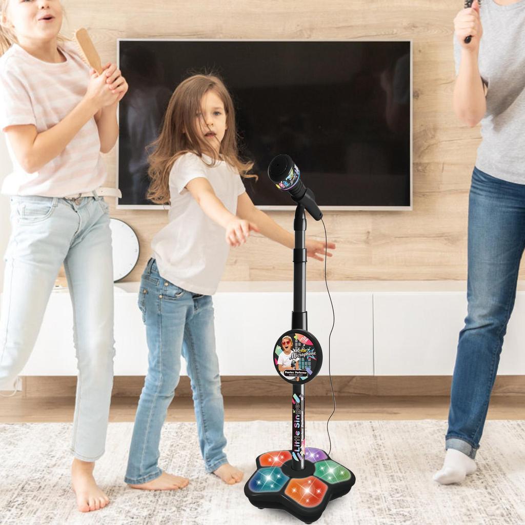 Kids Microphone With Stand Stand Up Microphone Kids Party Pastime MP3 Mode Karaokes Microphone Microphones For Singing Birthday
