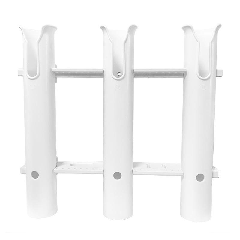 Aluminum Alloy Fishing Rod Holder, 3 Link Wall-Mounted Pod Rack For Marine Boat, Yacht, Camper, RV, 3 Tube