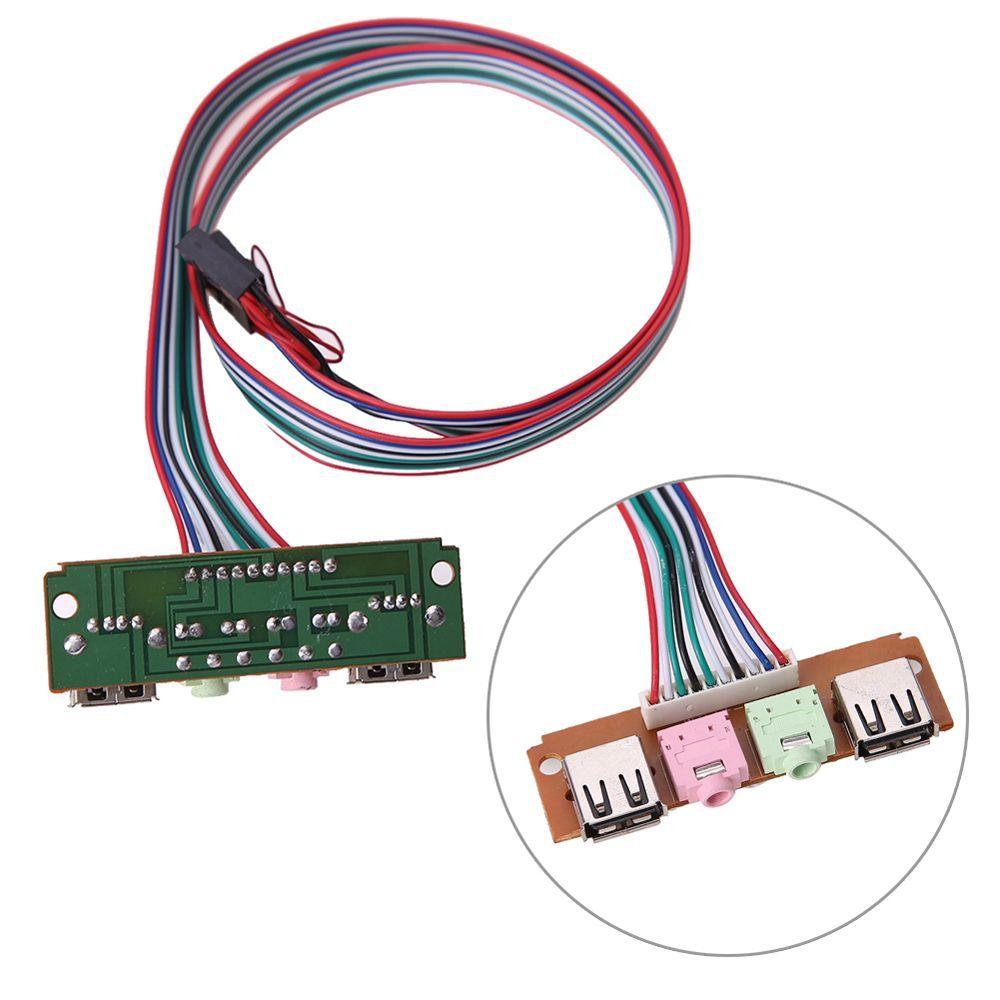 Cable 2 Audio Jacks Computer Case Panel Audio Jacks Port Front Panel Motherboard Expansion Card