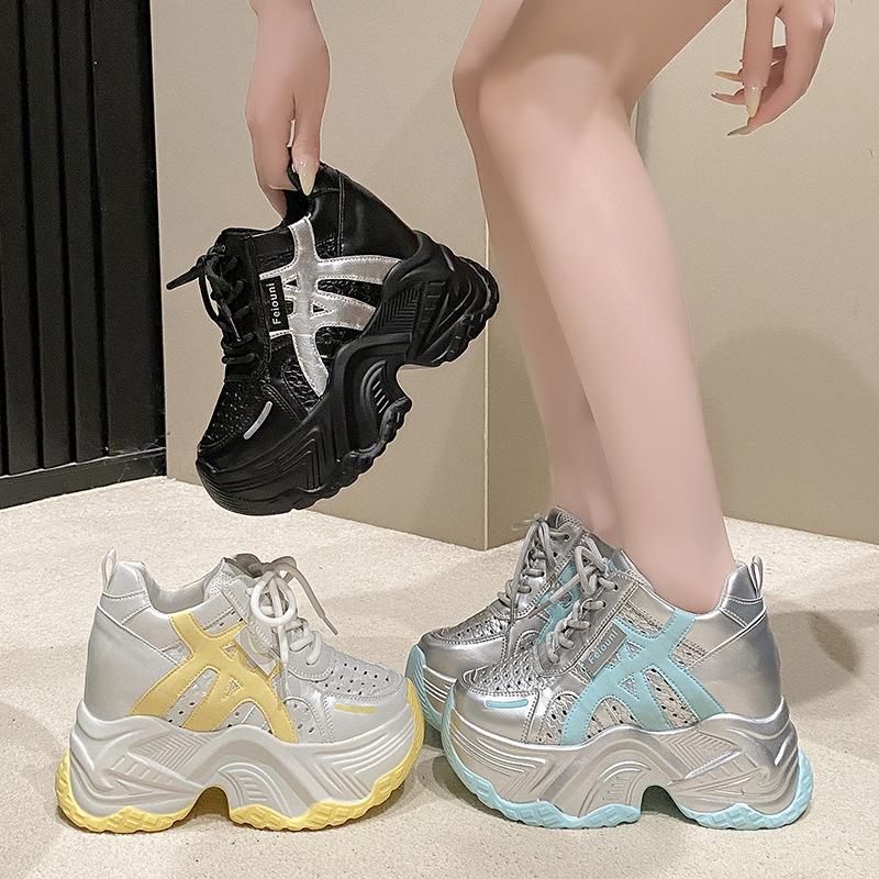 Versatile dad shoes sneakers women's 2025 summer new thick-soled inner height increase explosive version casual fashion Versatile women's shoes