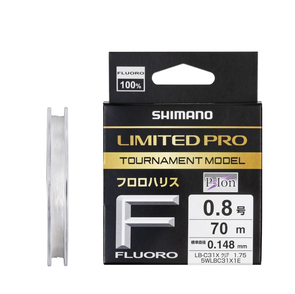 SHIMANO Limited Pro Tournament Model Fluorocarbon Clear Line, LB-C31X, 70m, 0.8 No.