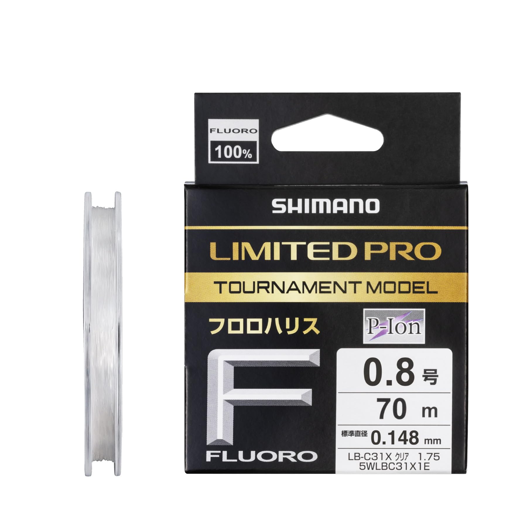 

Shimano Limited Pro Tournament Model Fluorocarbon Clear Line, LB-C31X, 70m, 0.8 No.
