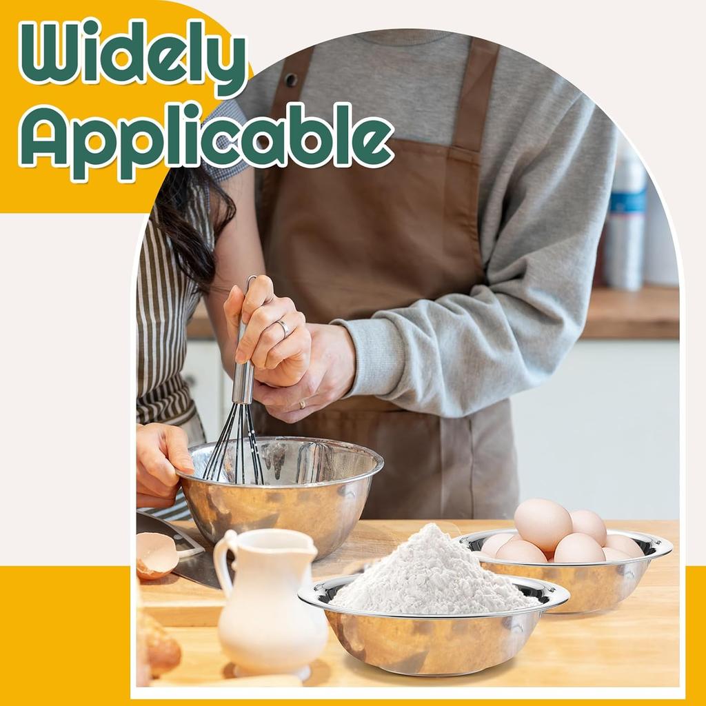 Tioncy 20 Pack Small Stainless Steel Bowls 6.3 Inch Wide Prep Bowls Stainless Steel Mixing Bowls Set for Kitchen Meal Prep Cooking Serving Baking