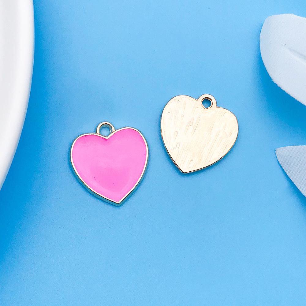 30 Cartoon Alloy Jewelry Pendants: Rose Red Drip Oil for DIY Bracelet and Handbag Accessories