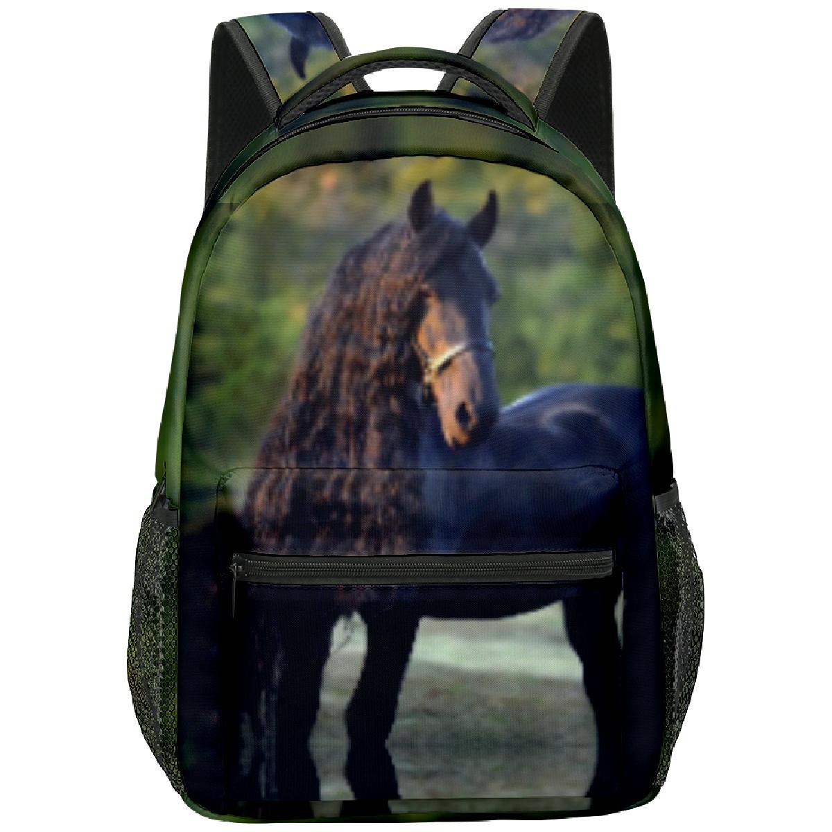 Trendy Populair Nieuwigheid paard eenhoorn student Schooltas Notitieboek Rugzakken 3D Print Oxford Waterdicht Jongens/Meisjes Reisrugzakken