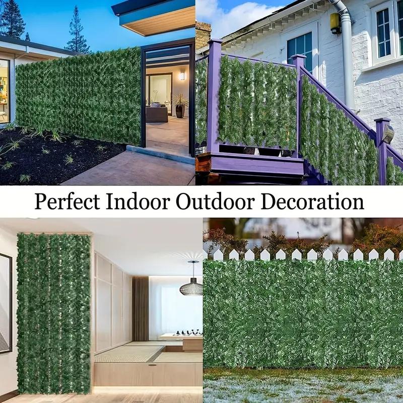 Artificial Green Fence Roll - 1pc, 300x100cm, for Outdoor Balcony & Garden Decor with Realistic Leaves, Ideal Christmas Tree Companion & Holiday Gift