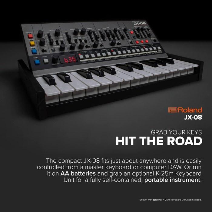 Roland JX-08 Synthesizer (Black)