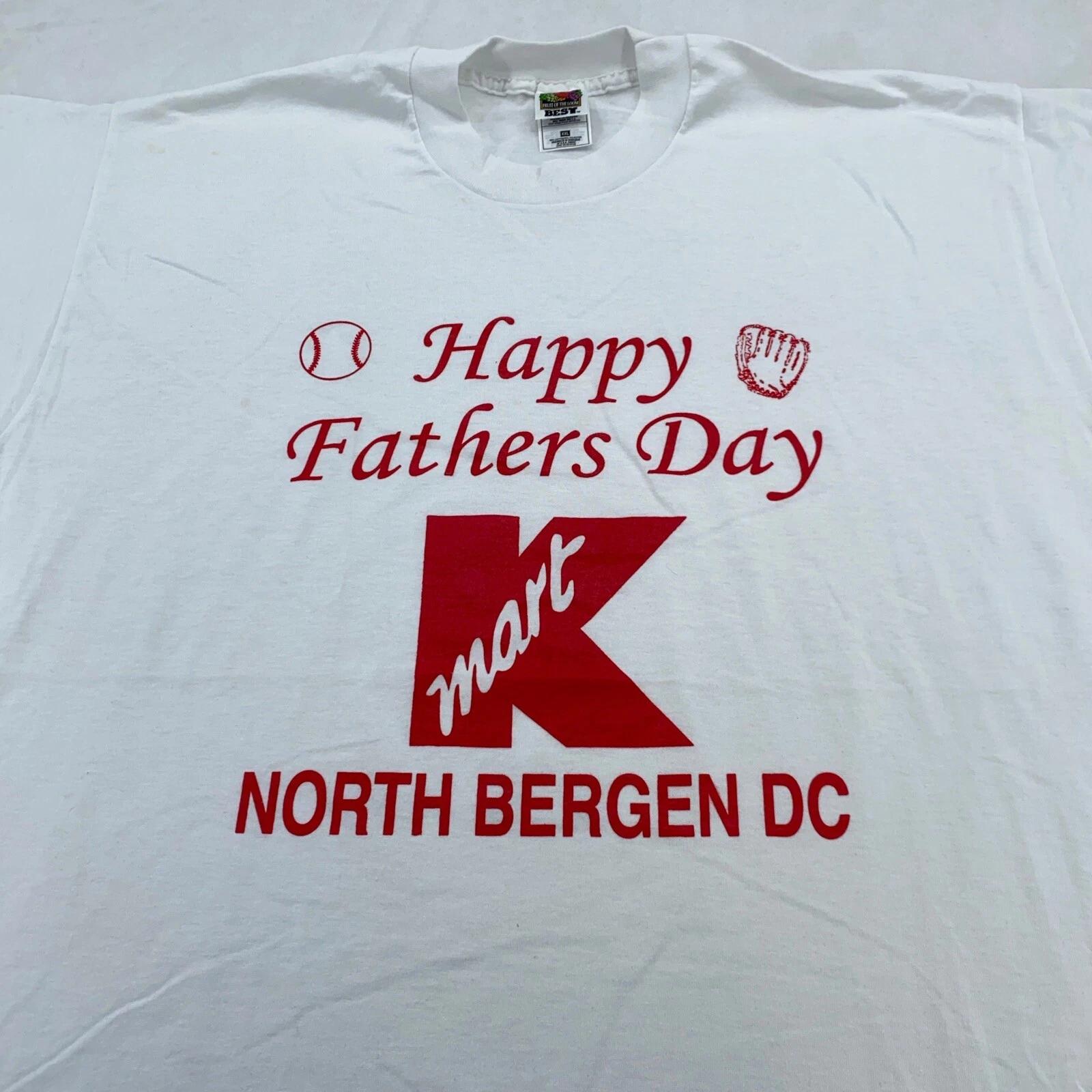 vintage 90s K MART HAPPY FATHERS DAY NORTH BERGEN NJ DC BASEBALL T-Shirt 2XL L