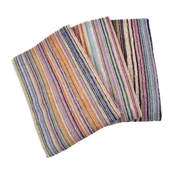 Набор из 3 лицевых полотенец из остатков пряжи Eco Face Towel 100% Хлопок 34 x 80 см В полоску Тонкое Быстросохнущее Полотенце для тела из остатков пряжи Оптовая покупка