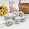 24 Piece Plastic Easter Silver/Golden Foil Egg Hanging Easter Decorative Ornament  Indoor