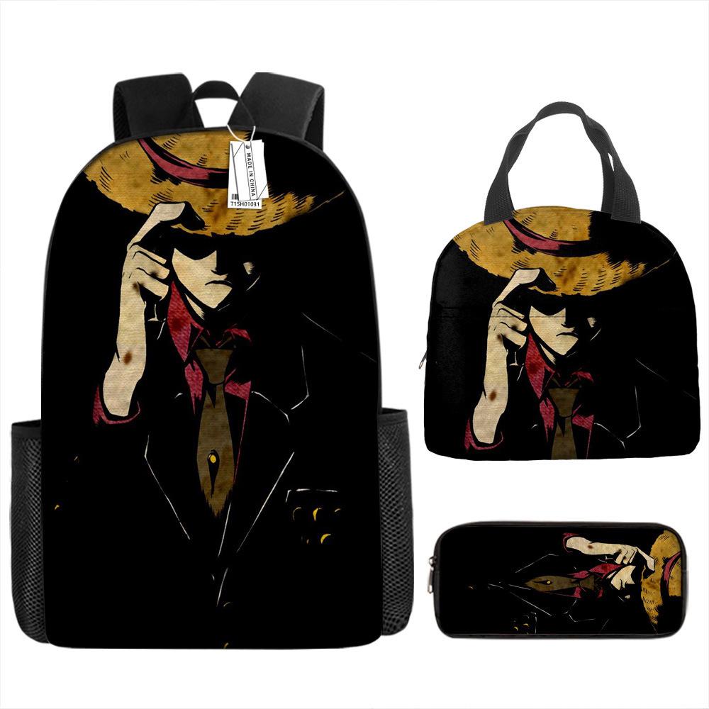 

ONE PIECE one piece шкільний рюкзак Рюкзак Луффі Учні початкової та середньої школи Рюкзак великої місткості Дитяча сумка для обіду as the picture
