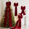 Large Red Bow Tree Topper, Christmas Bow for Tree, Hotel and Mall Decoration