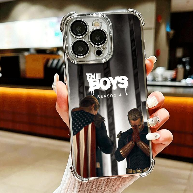 The Boys H-Homelander Plating Phone Case For Iphone 16 17 Pro Max Air 16E 14 15 Plus 12 13 Mini Anti-Fall Airabag Cover iPhone 17 Pro