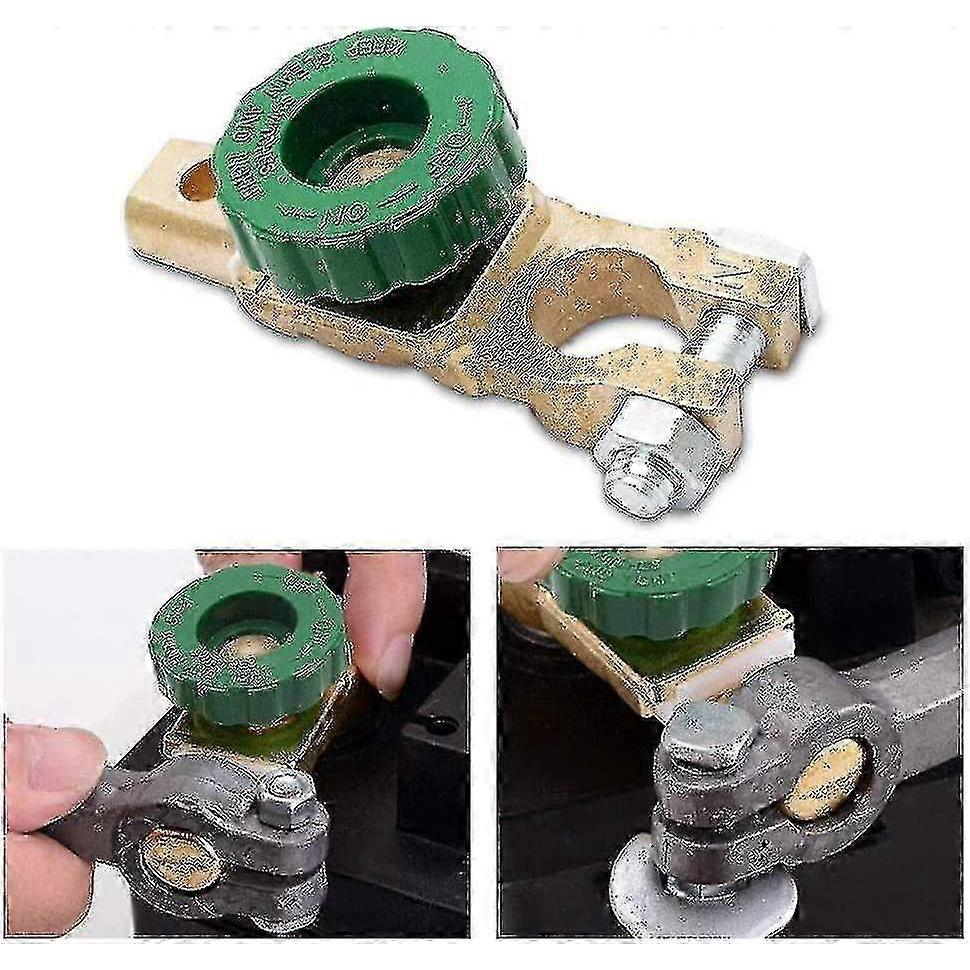 General purpose heavy-duty battery disconnecting switch terminal block for general automotive trucks and ships (1 piece, green)