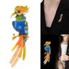 Eye Catching Sophisticated Alloy Parrot Pin Portable Jewelry Accessory for Themed Event Stylish Outfits Casual Wear