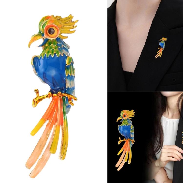 Eye Catching Sophisticated Alloy Parrot Pin Portable Jewelry Accessory for Themed Event Stylish Outfits Casual Wear