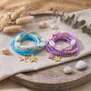 Colorful Dopamine Starfish Shell Beads Elastic Bracelets Set for Women Bohemian Heishi Chain Bracelet Summer Party Jewelry Gift