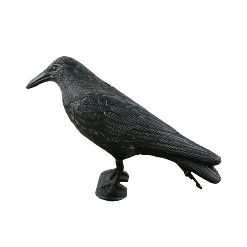 Simulation Black Crow Raven Bird Repellent Pigeon Pest Landscape Outdoor Garden Decoration Repellent And Indoor Decor чёрный