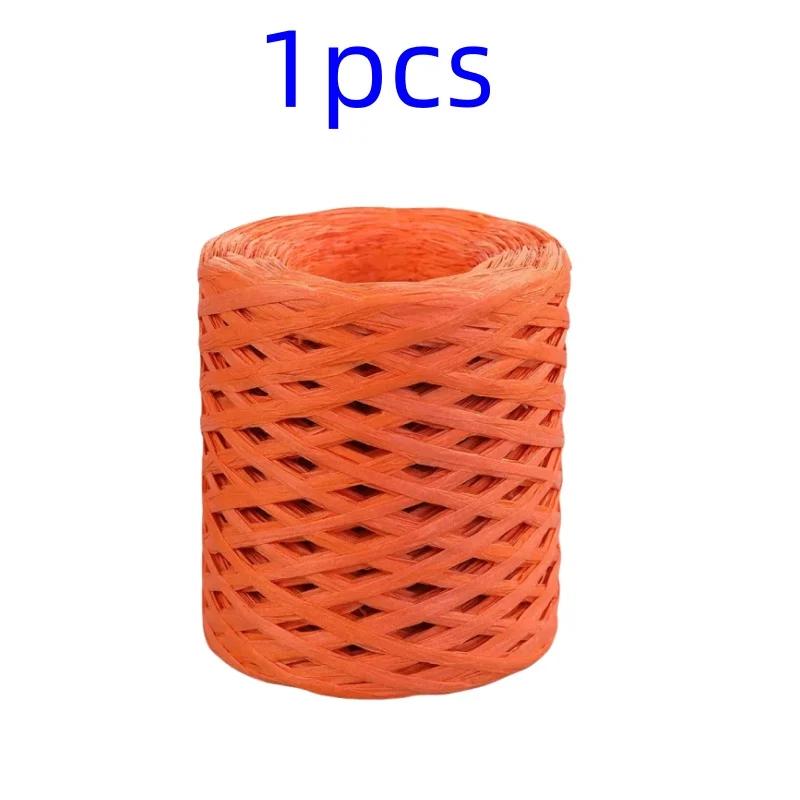 2025 200M Natural Raffia Straw Yarn For Knitting Crocheting Paper Threads DIY Handmade Summer Sunhat Beach Bag Freeshipping