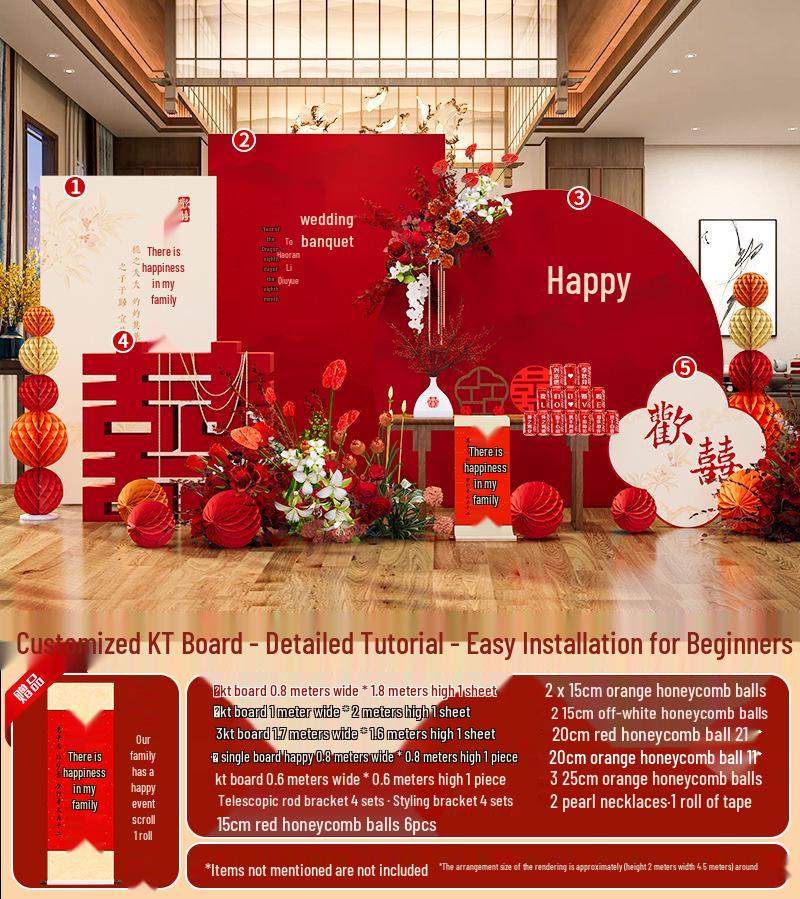 Complete Wedding Background Wall Decoration Set