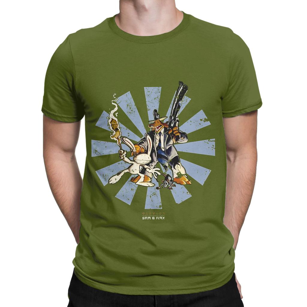Sam And Max Hit The Road Retro Japanese Graphic 100 Cotton Tshirt Sam And Max Hit The Road Tees Tops For Unisex