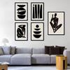 Beige Schwarz Poster Abstrakte Geometrie Weibliche Leinwand Malerei Wand Druck Bild Schlafzimmer Wohnzimmer Innen
