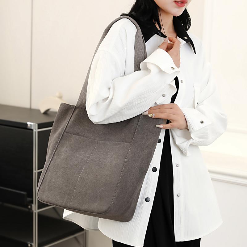 Canvas Bag Women's Shoulder Handbag Wear-resistant Large Capacity Women's Bag