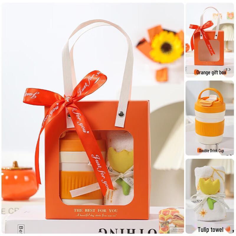 Dual-Use Cup & Tulip Towel Gift Set Dual-Use Cup + Tulip Towel