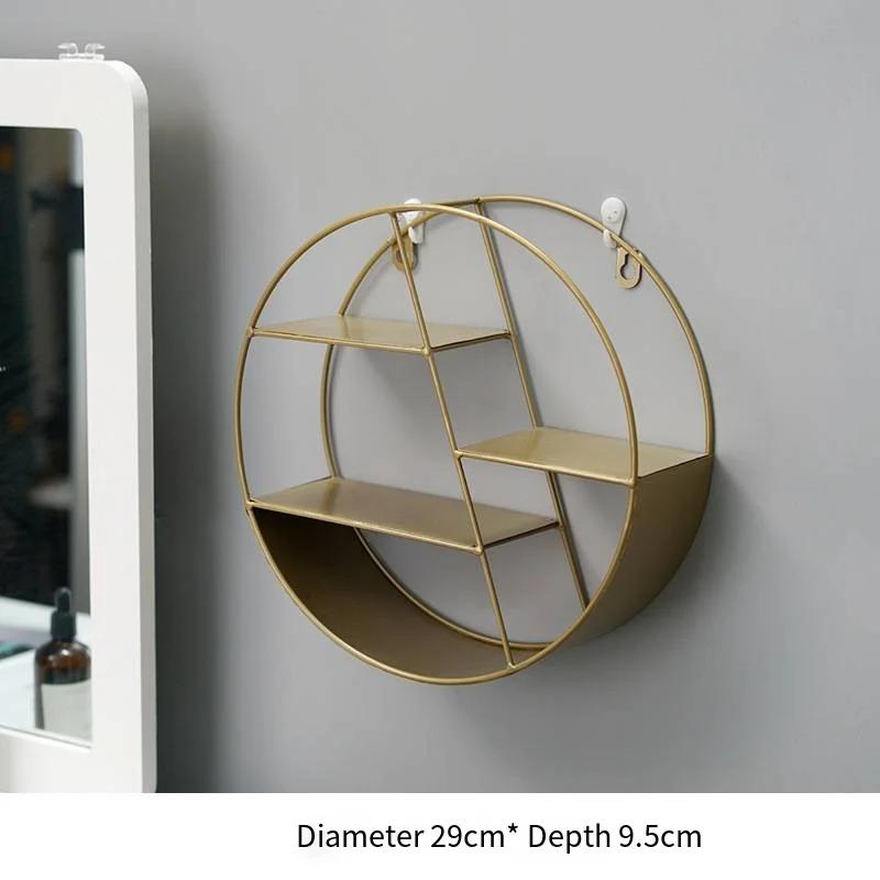 Wohnzimmer Wandregal Schlafzimmer Raum Eisen Rund Wandaufbewahrung Dekoratives Wandhängegestell Zuhause Wohnzimmer Wandaufbewahrung Regal