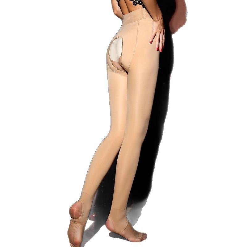 Women's Stockings Large Size Hydrated Open Crotch Pantyhose Sexy Winter Perspective Thermal Bottoms Leggings Sockings