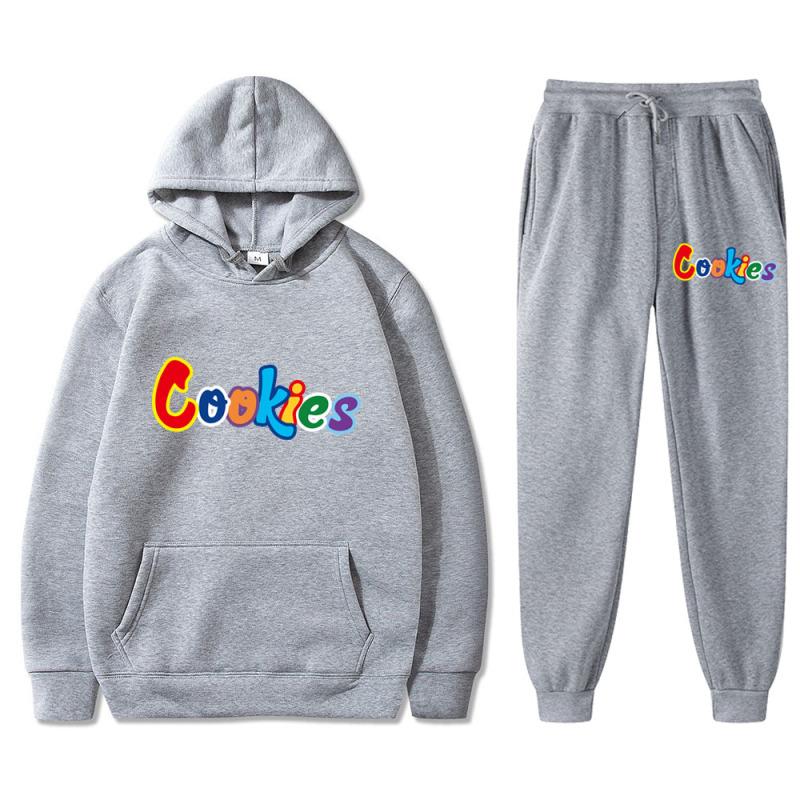 New 2 Pieces Set Letter Symbols Print Hoodies+Pants Tracksuit Men Women Sweatshirt Streetwear Pullover Sudaderas