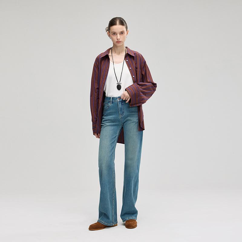 MBB2025 Autumn Women s Four-Way Stretch Straight Leg Jeans 27