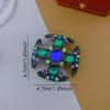 Novelty Vintage Brooch Vintage Atmospheric Trend Glaze Rhinestone Material Set Apparel Accessories Pin
