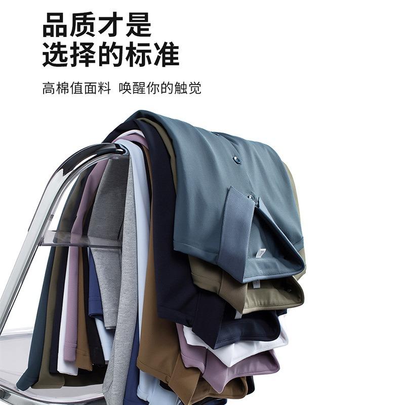 Ice silk antibacterial PO shirt men's lapel short-sleeved T-shirt business women's high-end short t summer breathable top LOGO