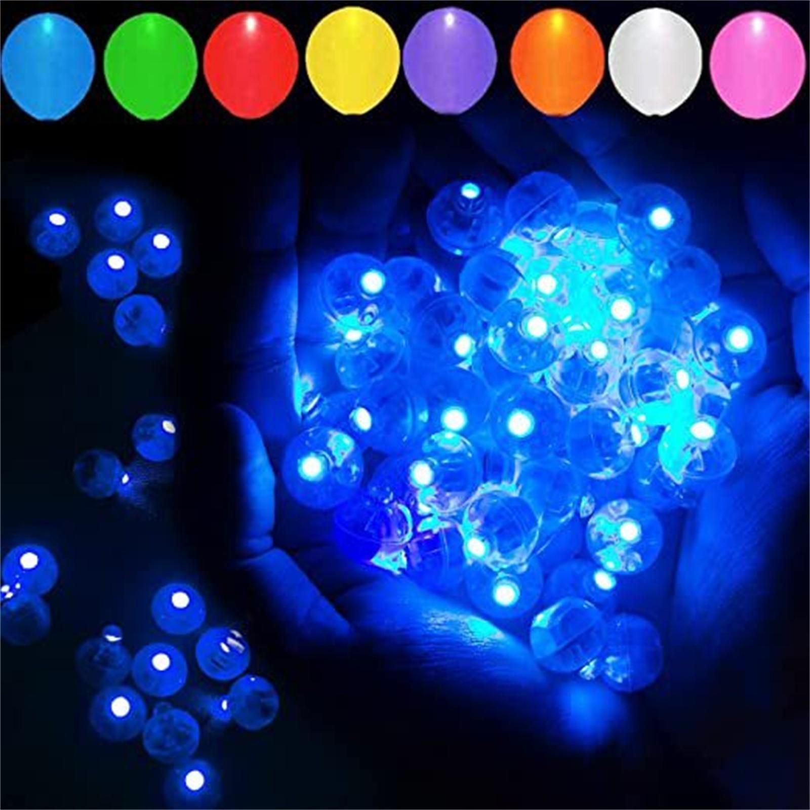 

50pcs Lights,Long Standby Time Waterproof Light, Battery Powered,Round LED Ball Lamp For Latex Paper Party Wedding Festival D One Size синий