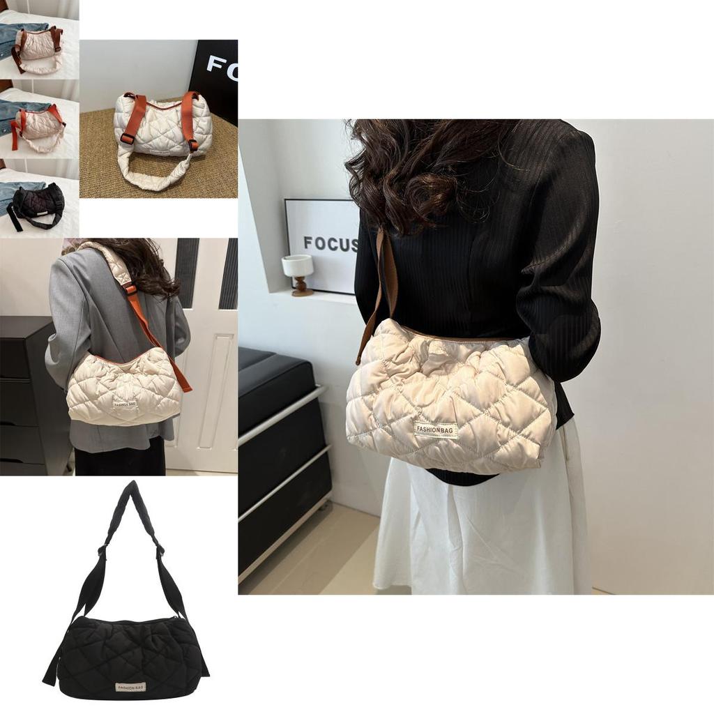 Trendy Vintage Inspired Diamond Textured Handbag Versatile Everyday Tote Bag For Casual Outfits
