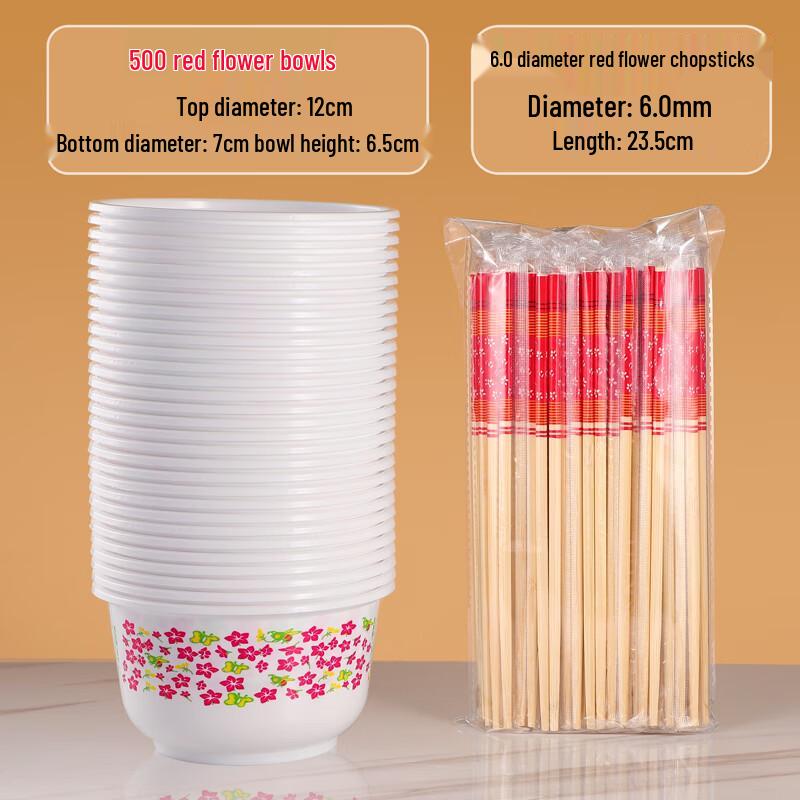 Beiyipin Thickened Disposable Food-Grade Bowl & Chopstick Set
