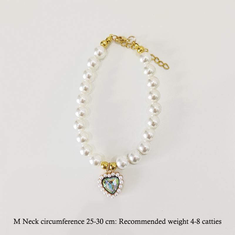 Princess Style Pet Pearl Collar For Dogs Cats - Cute Jewelry Accessory For Puppy Kitten Chihuahua Perfect Wedding Gift