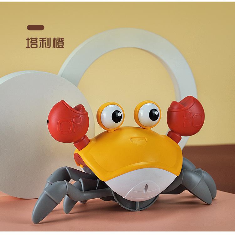 1Pc Escape Crab Auto-sensing Function Children Crawling Avoiding Obstacles Electronic Pet With Music
