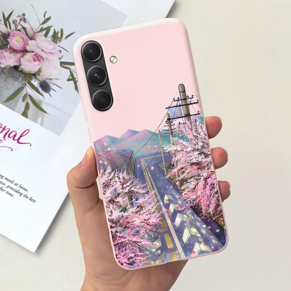 For Samsung Galaxy A55 Phone Case Samsung A55 5G SM-A556B Fashion Moon Pattern Soft Silicon Back Cover