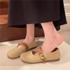 French Soft Leather Mary Jane Single Shoes Women's Flats Summer 2025 New Gentle Wind Pregnant Women Soft-soled Beanie Shoes