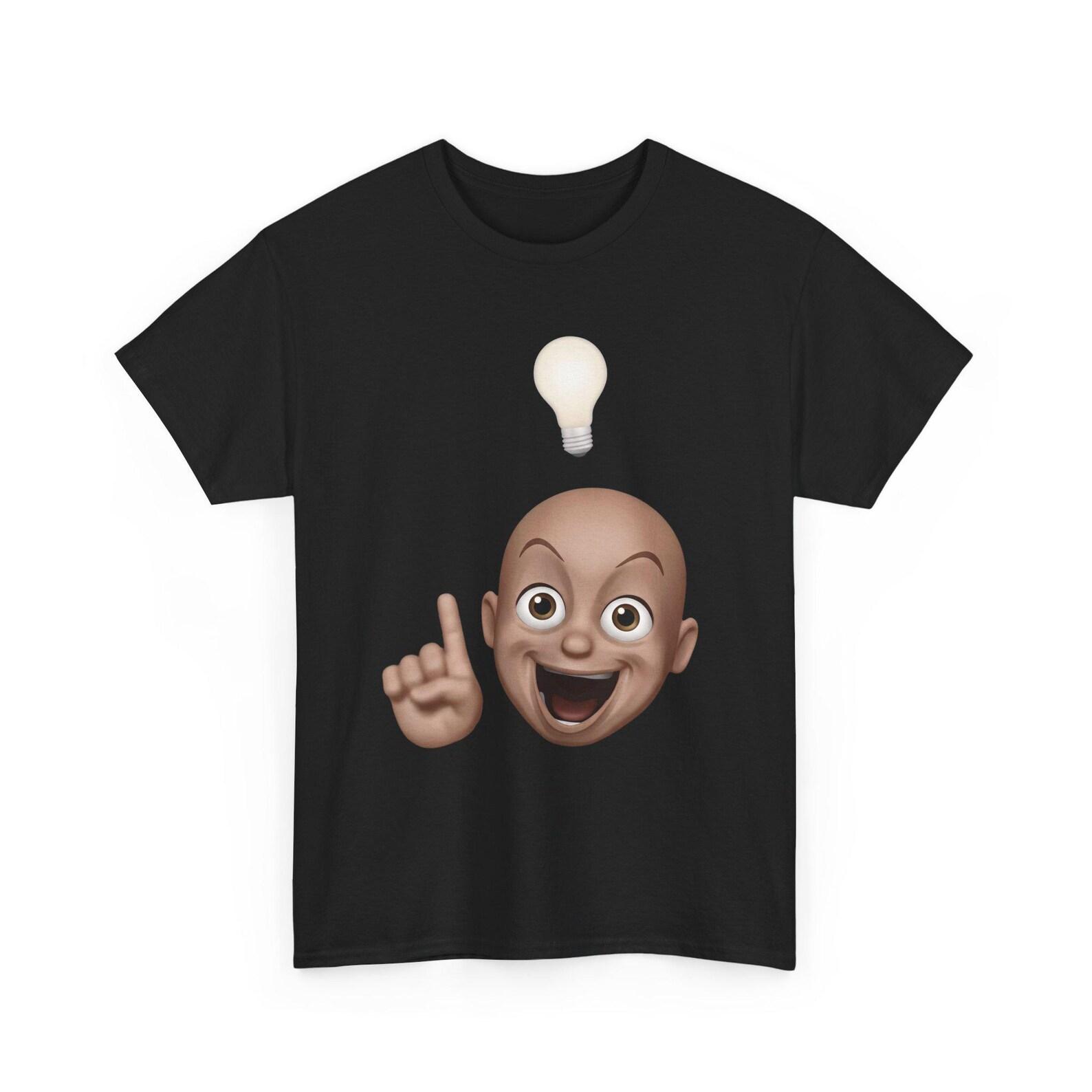 Lightbulb Idea Emoji Tee | Thinking Moment Graphic T-Shirt M