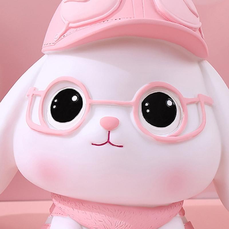 Cartoon Rabbits Shape Moeny Banks Encourage Saving Habits In Children and Teens Animal Statue Coin Banks Home Decors