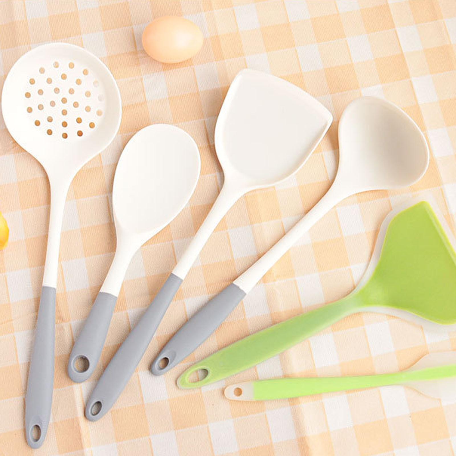

Kitchen Cooking Utensil Combo - Household Cooking Spatula, Soup Spoon, Strainer & Food Scraper for Daily Use One Size білий