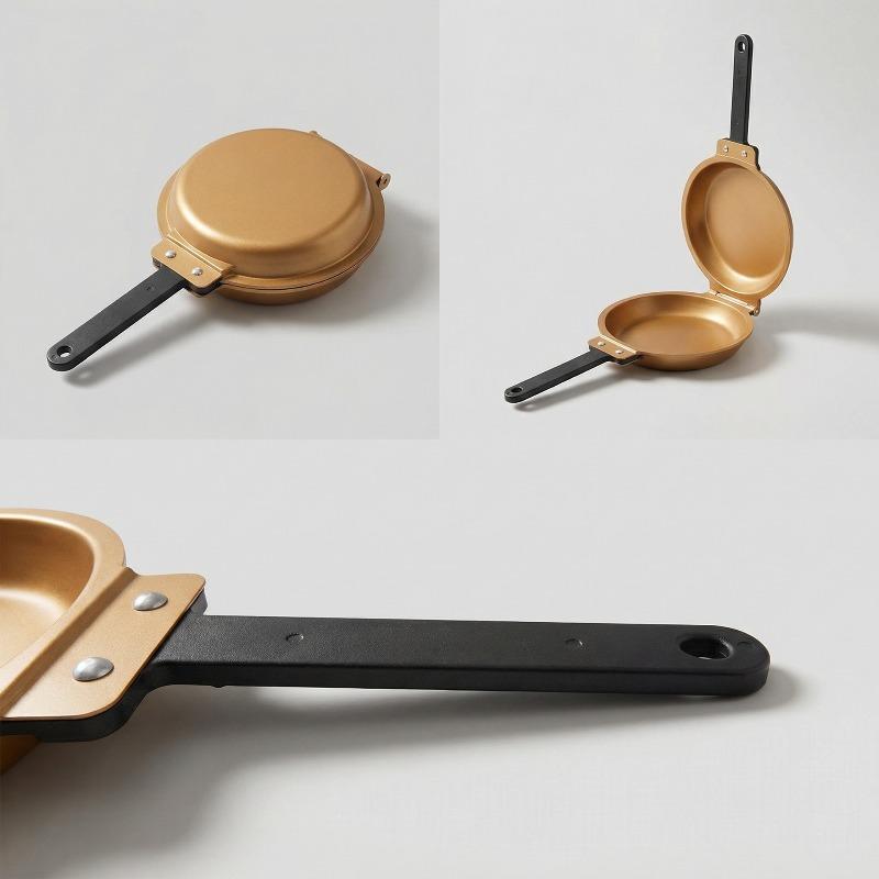 Cake Double Sided Pan Folding Frying Pan Less Fumes Fried Eggs Steak Breakfast Pan
